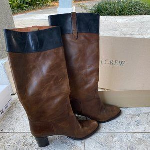 JCrew Brown and Black Heeled Boots